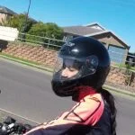 chica del gimnasio de la motocicleta