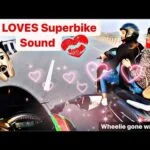Cute GirlsExtremely Scared by Superbike Sound ZX10R |  GirlsReactions |  NEWJACKET?  ???? # kawasaki # zx10r