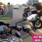 Chica con motociclista quiere correr mi Superbike Z900 |  Carreras callejeras |  Debe mirar |  Piloto Z900