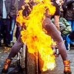 Chica motera del 11 septiembre