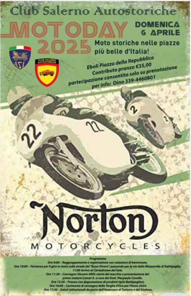 ASI Motoday trae motocicletas históricas a los cuadrados más hermosos de Italia