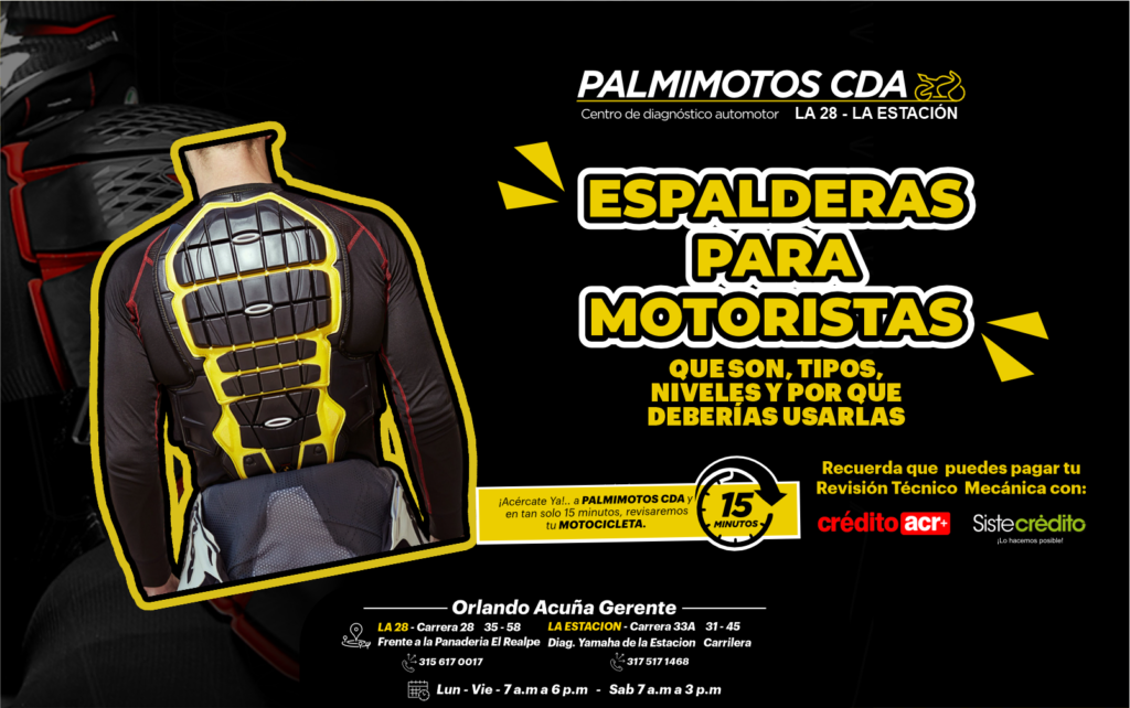 Espalderas para motoristas - Palmimotos CDA