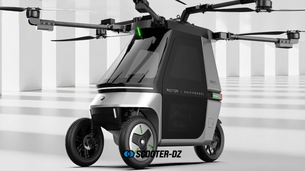 Motocicleta voladora híbrida presentada en el CES 2025