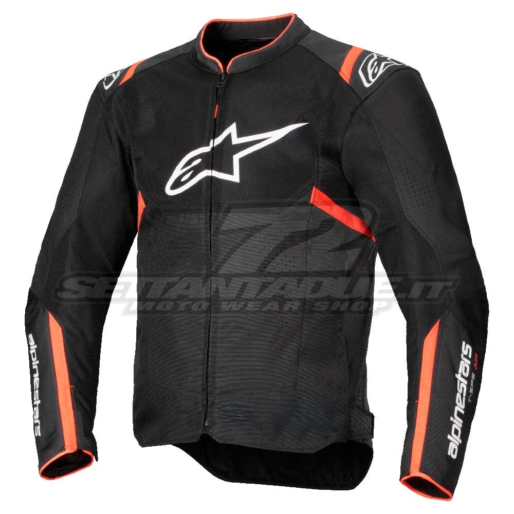 Chaqueta de Moto Alpinestars T-SPS AIR V2: Estilo y Seguridad 1 Chaqueta de Moto Alpinestars T-SPS AIR V2 Negro Rojo Fluo - Oferta