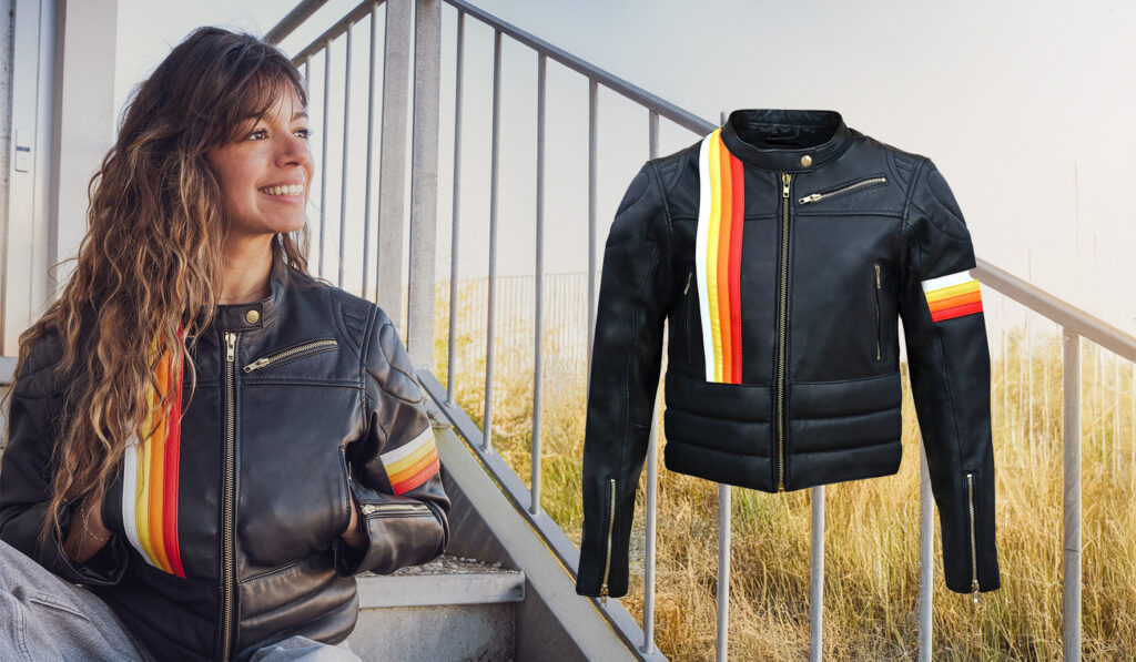 Chaquetas de cuero estilo moto: Mona Sunrise y Mona Dark de Eudoxie 1 Chaqueta de cuero estilo moto: Mona Sunrise & Mona Dark!
