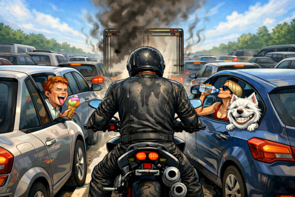 Motocicletas en Atascos: ¿Filtrar o Esperar? 3 Motocicleta en un atasco: ¿deambular o esperar?