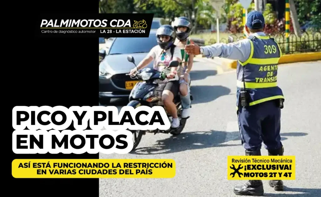 Pico y placa para motos en Colombia: Ciudades afectadas y horarios 1 Estas son las ciudades de Colombia donde ya aplica pico y placa para motos